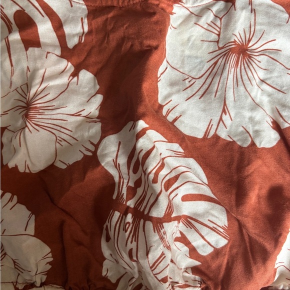 Roxy Orange Fitted Crop Tank Top - Picture 3 of 5